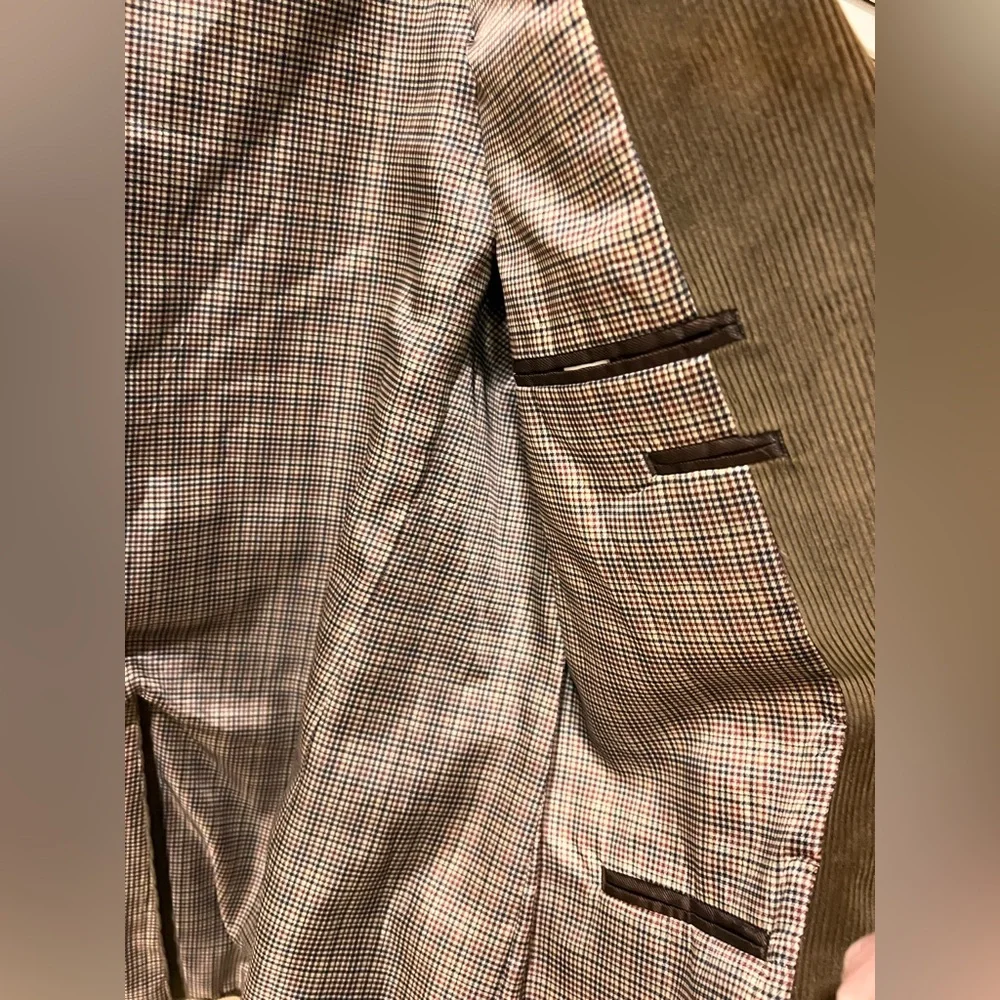 Vintage Saddlebred Corduroy Brown Blazer 42L NWOT